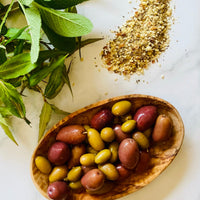 Olive Shop Olives in Chilli & Garlic - MEDLEY - 180g Jar