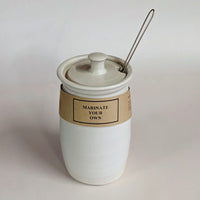 Cope Pottery - Marinating Pot & Spoon